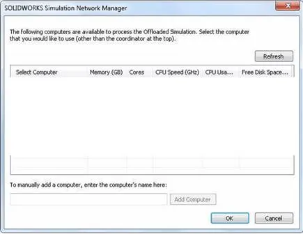 SOLIDWORKS Simulation Network Manager